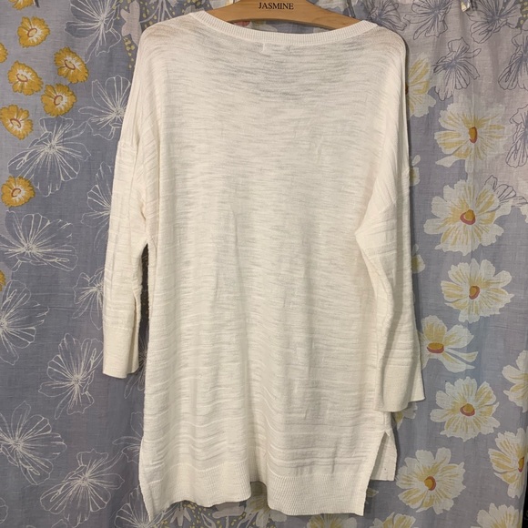 Calvin Klein Jeans White Marbled Knit Sweater L - Picture 7 of 15
